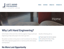 Tablet Screenshot of lefthandengineering.com